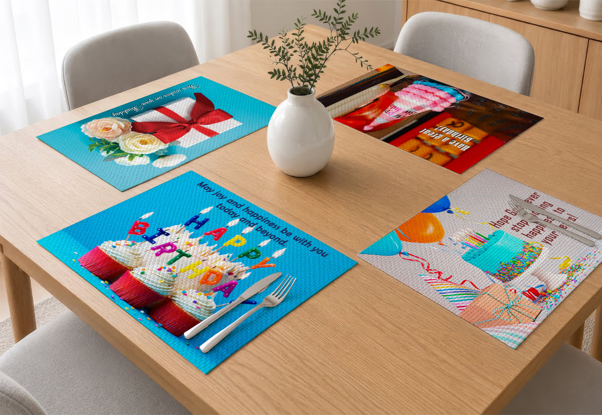 Birthday - PLACEMAT - 4 PLACEMAT SET